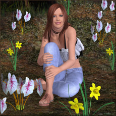 Картинка 3д+графика люди+ people девушка взгляд