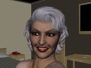 Картинка 3д+графика люди+ people взгляд девушка улыбка