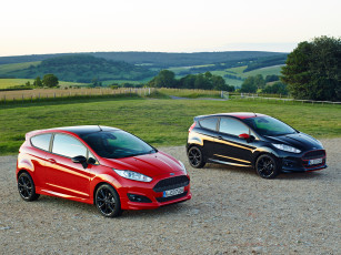 обоя автомобили, ford, fiesta, zetec, s, black, red, 2014г