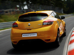Картинка автомобили renault mеgane r s 275 trophy 2014г желтый