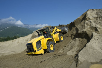 Картинка техника фронтальные+погрузчики трактор карьер ковш