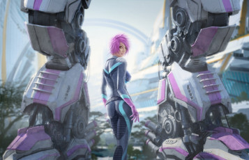 Картинка фэнтези красавицы+и+чудовища девушка робот