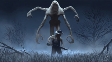 Картинка фэнтези существа мужик ружьё оружие монстр чудовище существо