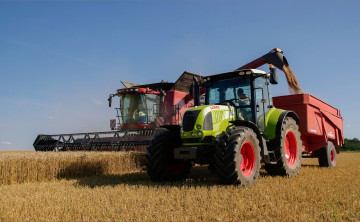 Картинка техника комбайны трактор комбайн поле жатва