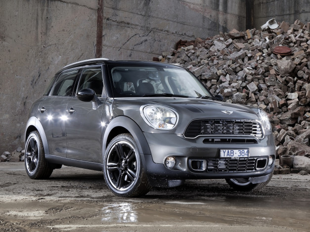 Обои картинки фото автомобили, mini, cooper, s, countryman, all4, au-spec, r60, серый