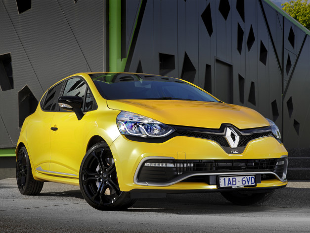Обои картинки фото автомобили, renault, au-spec, 200, r, s, clio, желты