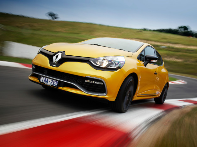 Обои картинки фото автомобили, renault, clio, r, s, 200, au-spec, желтый