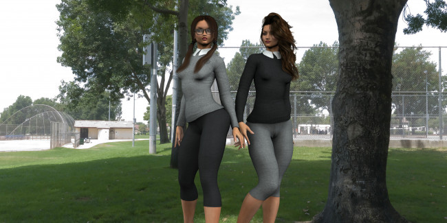 Обои картинки фото 3д графика, люди , people, взгляд, девушки