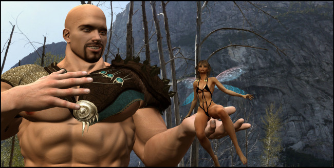 Обои картинки фото 3д графика, эльфы , elves, мужчина, фея