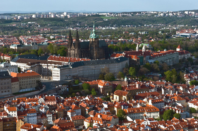 Обои картинки фото города, прага , Чехия, панорама