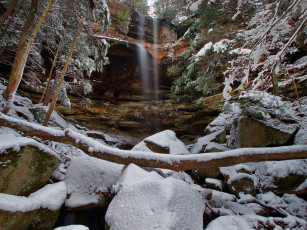 Картинка природа водопады водопад лес река