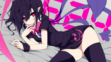 Картинка аниме touhou эльф взгляд горошек sakurame девушка арт houjuu nue