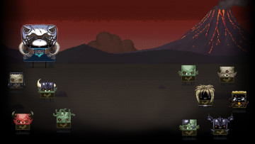 Картинка dire+frog +the+tyrant+king+and+friends видео+игры ~~~другое~~~ гора лава монстры фон пиксели monster summer sale