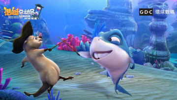 Картинка submarine+story+5 мультфильмы -unknown+ разное бобр фехтование море дельфин