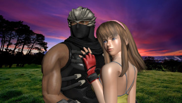 Картинка видео+игры dead+or+alive+5 ниндзя фон взгляд девушка