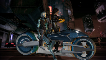 Картинка видео+игры mass+effect оружие фон взгляд девушки