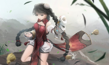 Картинка аниме unknown +другое воин девушка kikivi арт доспехи