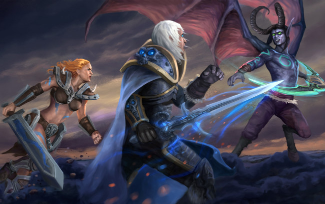 Обои картинки фото видео игры, warcraft ii,  beyond the dark portal, sonya, illidan, stormrage, warcraft, diablo, heroes, of, the, storm, lich, king, arthas, barbarian, wandering