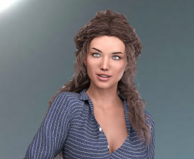 Картинка 3д+графика люди+ people фон девушка взгляд