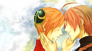 Картинка аниме gintama любовь пара