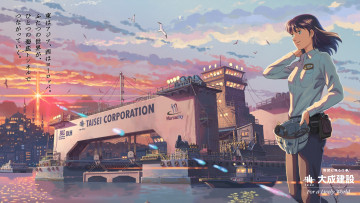 Картинка аниме unknown +другое девушка взгляд фон