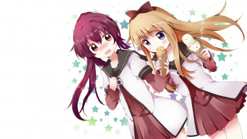 Картинка аниме yuru+yuri фон взгляд девушка