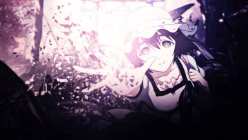 Картинка steins gate аниме девушка взгляд фон