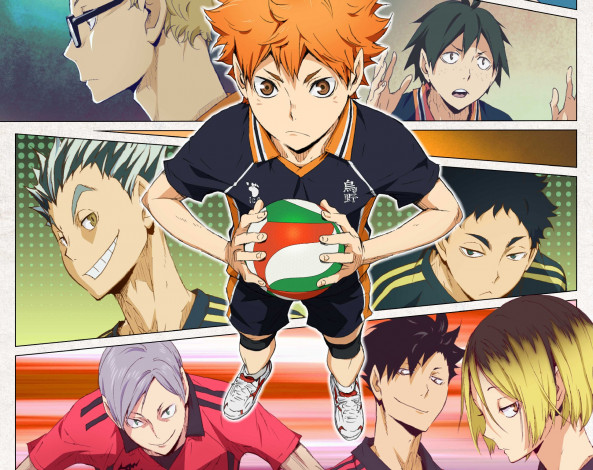 Обои картинки фото аниме, haikyuu, парни