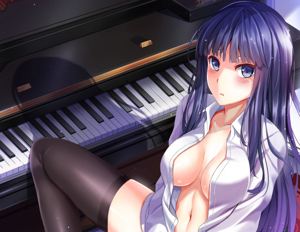 Обои картинки фото аниме, white album, девушка, white, album