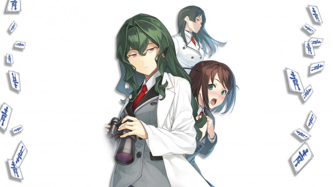 Обои картинки фото shimoneta, аниме, девушка, взгляд, фон