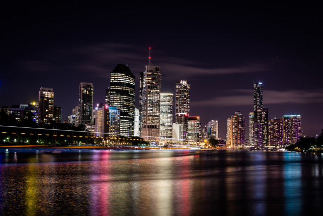 Обои картинки фото brisbane city, города, брисбен , австралия, деловой, центр