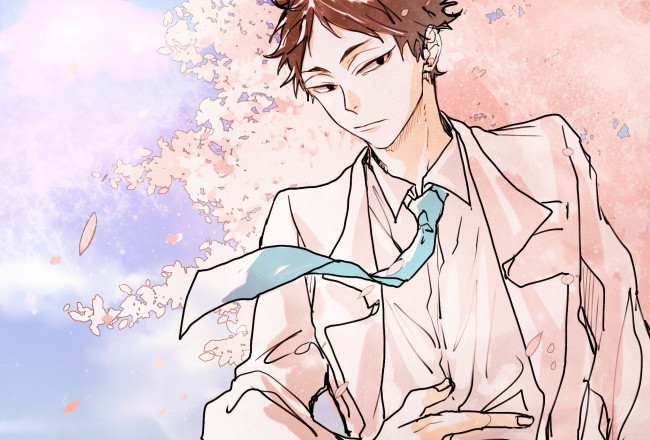 Обои картинки фото аниме, haikyuu, ойкава, тоору