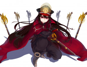 Картинка аниме fate stay+night девушка взгляд фон