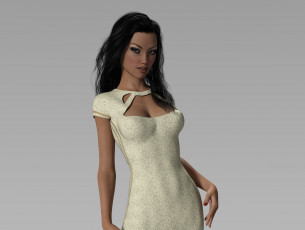 Картинка 3д+графика люди+ people девушка взгляд фон