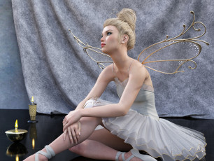 Картинка 3д+графика люди+ people фон взгляд девушка