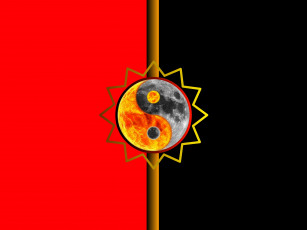 Картинка 3д+графика инь-Янь+ yin+yang янь символы инь