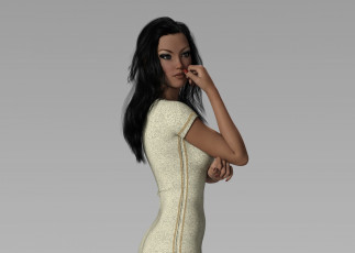 Картинка 3д+графика люди+ people девушка взгляд фон