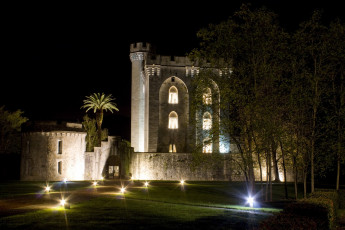 Картинка города -+дворцы +замки +крепости иллюминация здание кусты деревья