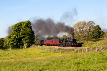 обоя техника, паровозы, рельсы, паровоз