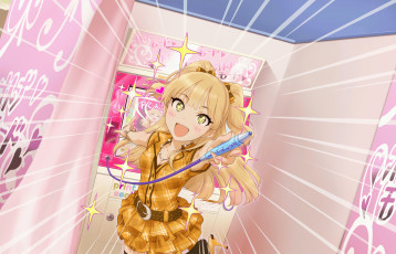 Картинка аниме idolm@ster девушка взгляд фон