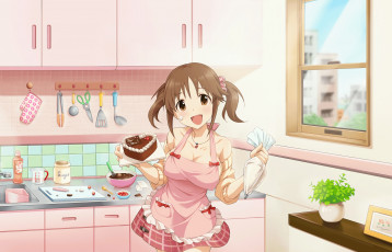 Картинка аниме idolm@ster девушка взгляд фон