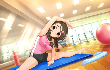 Картинка аниме idolm@ster фон взгляд девушка