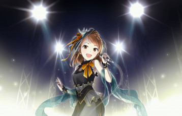 Картинка аниме idolm@ster фон взгляд девушка