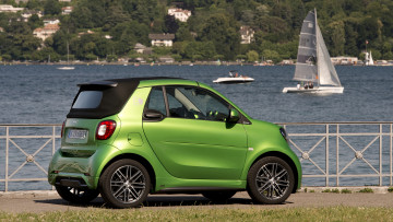 Картинка smart+for+two+cabrio+electric+drive+brabus+2018 автомобили smart 2018 brabus cabrio electric drive two for