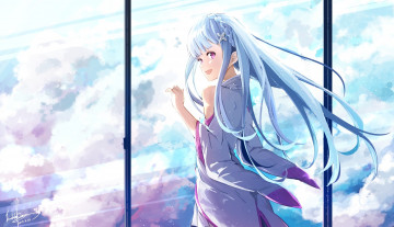 Картинка аниме re +zero+kara+hajimeru+isekai+seikatsu emilia