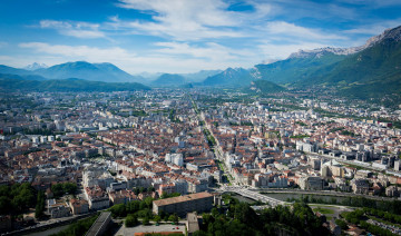 Картинка grenoble города -+панорамы простор