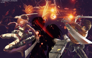 Картинка аниме shingeki+no+kyojin атака титанов