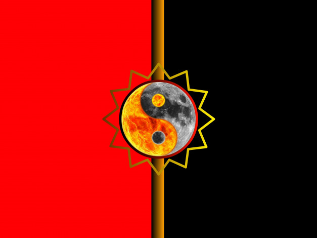 Обои картинки фото 3д графика, инь-Янь , yin yang, янь, символы, инь