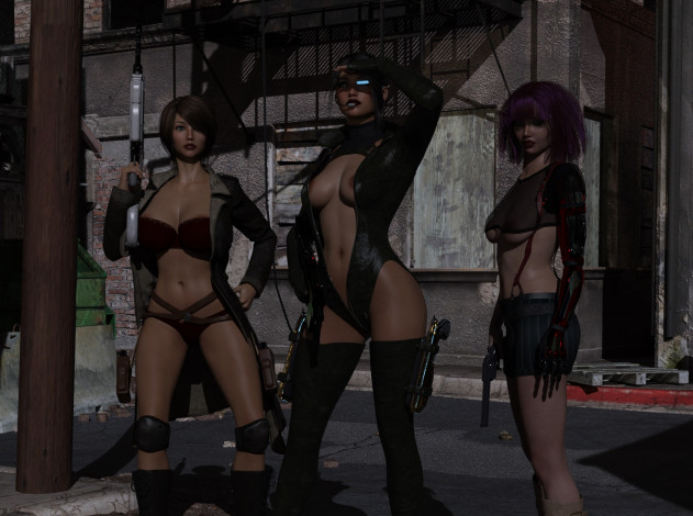 Обои картинки фото 3д графика, люди , people, девушки, взгляд, фон