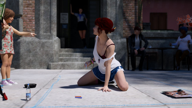 Обои картинки фото 3д графика, люди , people, девушка, фон, взгляд